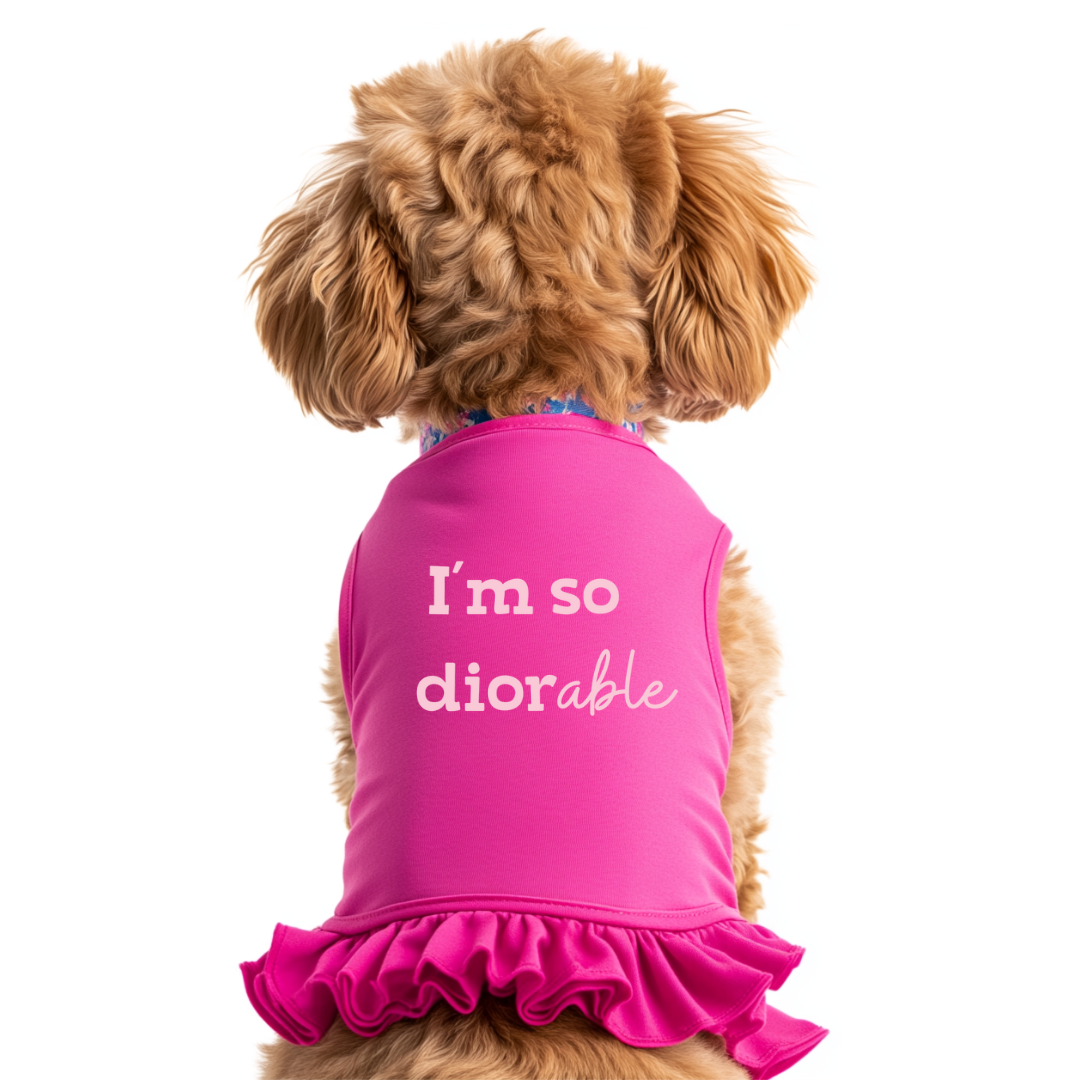 So Diorable Pet Ruffle Tee